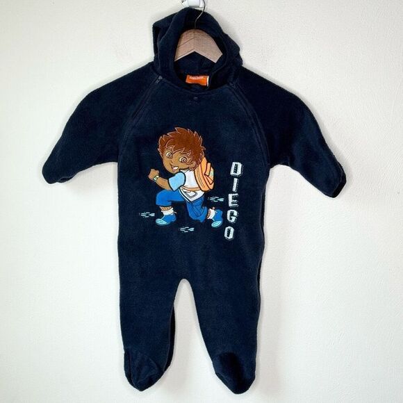 Nickelodeon Vintage Diego Fleece Snowsuit / Navy Blue - US 12 Months - Picture 1 of 10